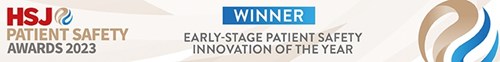 Winner banner for Patient Safety Awards